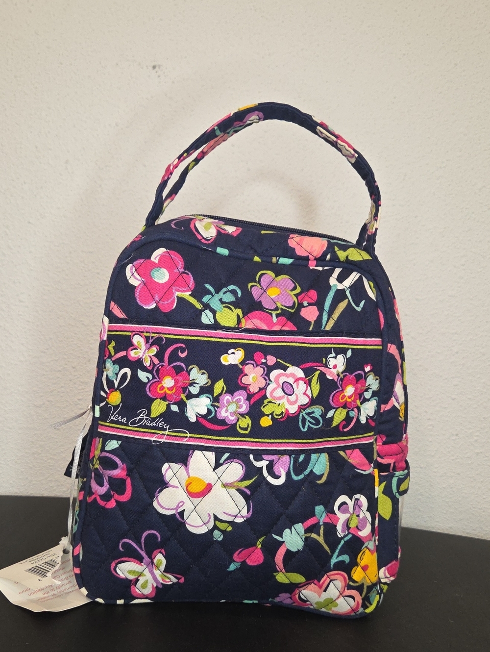 Vera Bradley Navy Floral Lunch Bag